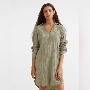LIKE NEW SIZE L H&M Olive Green Midi Dress